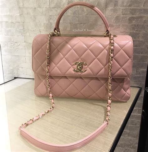 chanel top handle bag pink|pink Chanel bag price.